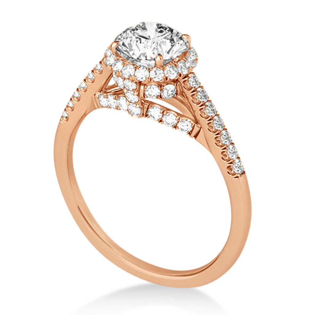Diamond Hidden Halo Engagement Ring 14k Rose Gold (0.38ct)