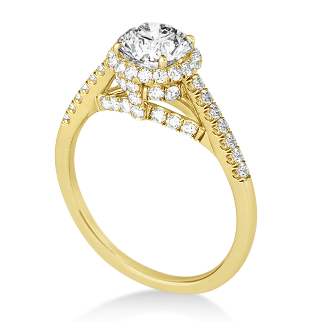 Diamond Hidden Halo Engagement Ring 14k Yellow Gold (0.38ct)