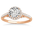 Lab Diamond Hidden Halo Engagement Ring 14k Rose Gold (0.38ct)