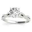 Diamond Twist Engagement Ring Setting 14k White Gold (0.22ct)