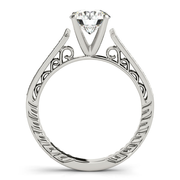 Diamond Antique Style Bridal Set 14k White Gold (0.24ct)