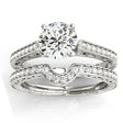 Diamond Antique Style Bridal Set 18k White Gold (0.24ct)