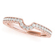 Diamond Antique Style Contoured Wedding Band 18k Rose Gold (0.14ct)
