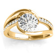 Diamond Tension Set Engagement Ring Setting 14K Yellow Gold (0.19ct)