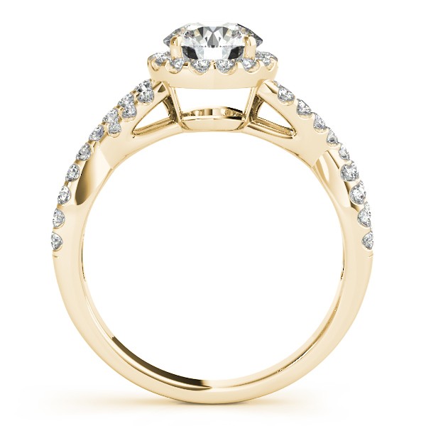 Diamond Infinity Twisted Halo Engagement Ring 14k Yellow Gold 1.50ct