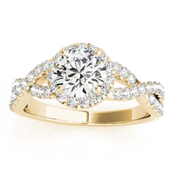 Diamond Infinity Halo Engagement Ring 18k Yellow Gold (0.52ct)