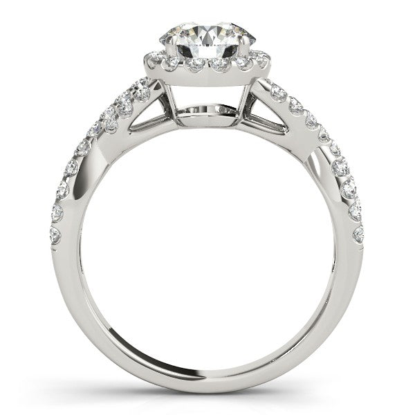 Lab Diamond Infinity Twisted Halo Engagement Ring Palladium 1.00ct