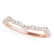 Lab Diamond Indented Contour Wedding Band 18k Rose Gold (0.21ct)