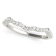 Lab Diamond Indented Contour Wedding Band 18k White Gold (0.21ct)