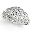 Edwardian Lab Diamond Halo Engagement Ring Floral Platinum 2.00ct