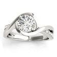 Solitaire Bypass Lab Diamond Engagement Ring Platinum (0.13ct)