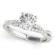Lab  Diamond Twist Sidestone Accented Engagement Ring 14k White Gold (1.69ct)