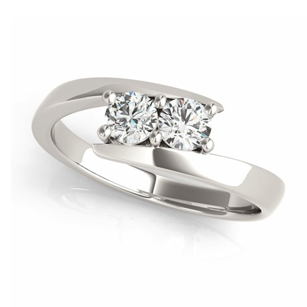 Diamond Solitaire Tension Two Stone Ring Platinum (1.00ct)