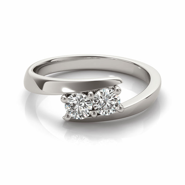Diamond Solitaire Tension Two Stone Ring Platinum (1.00ct)