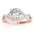 Diamond Infinity Engagement Ring Setting 18k Rose Gold (0.22ct)