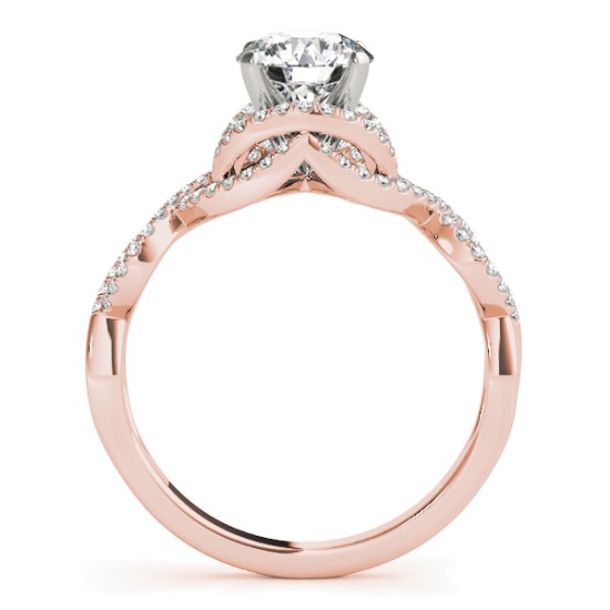 Diamond Infinity Engagement Ring Setting 18k Rose Gold (0.22ct)