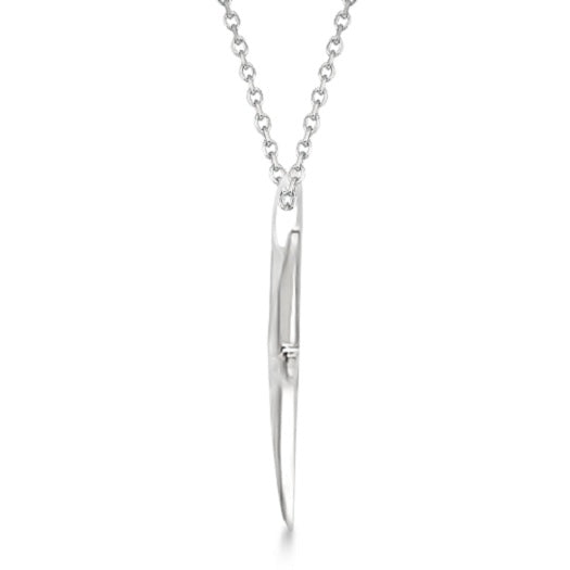 Thin Starfish Pendant Necklace Sterling Silver