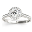 Diamond Halo Engagement Ring 14k White Gold (0.29ct)