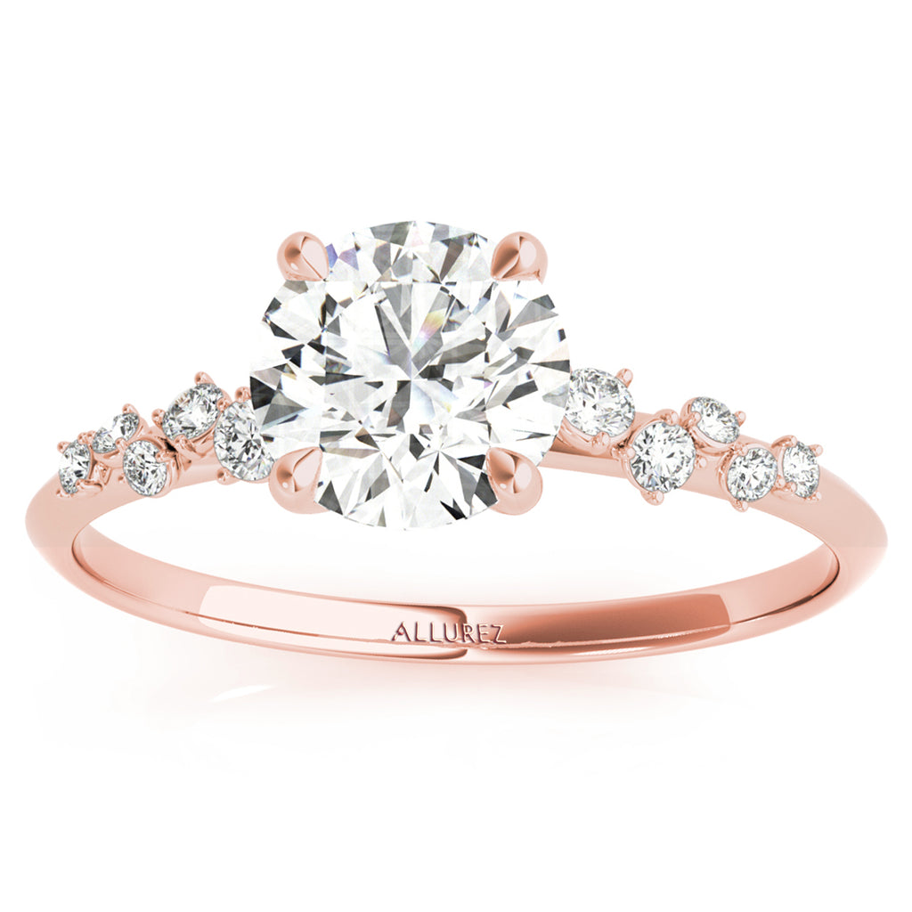 Diamond Scatter Engagement Ring 14K Rose Gold (0.13ct)
