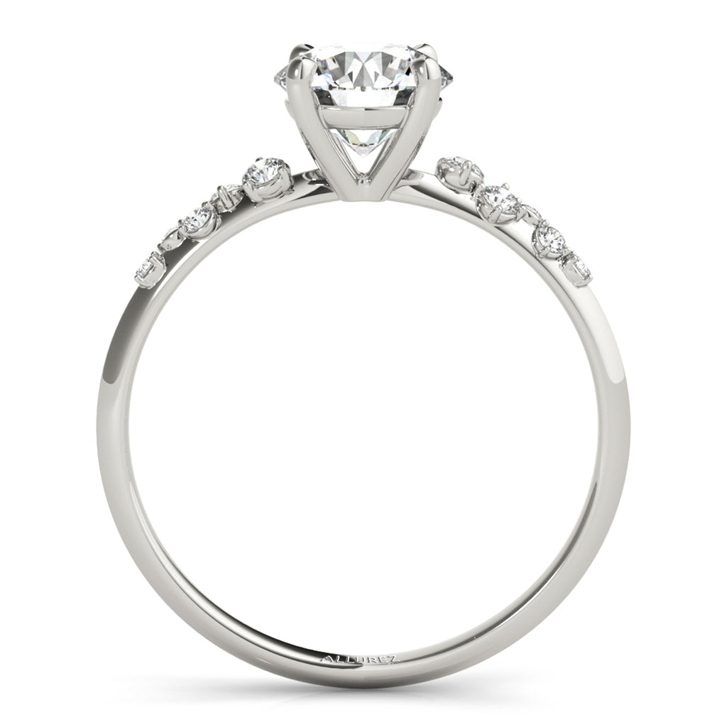 Diamond Scatter Engagement Ring 14K White Gold (0.13ct)