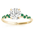 Scattered Emerald Engagement Ring 14K Yellow Gold (0.13ct)