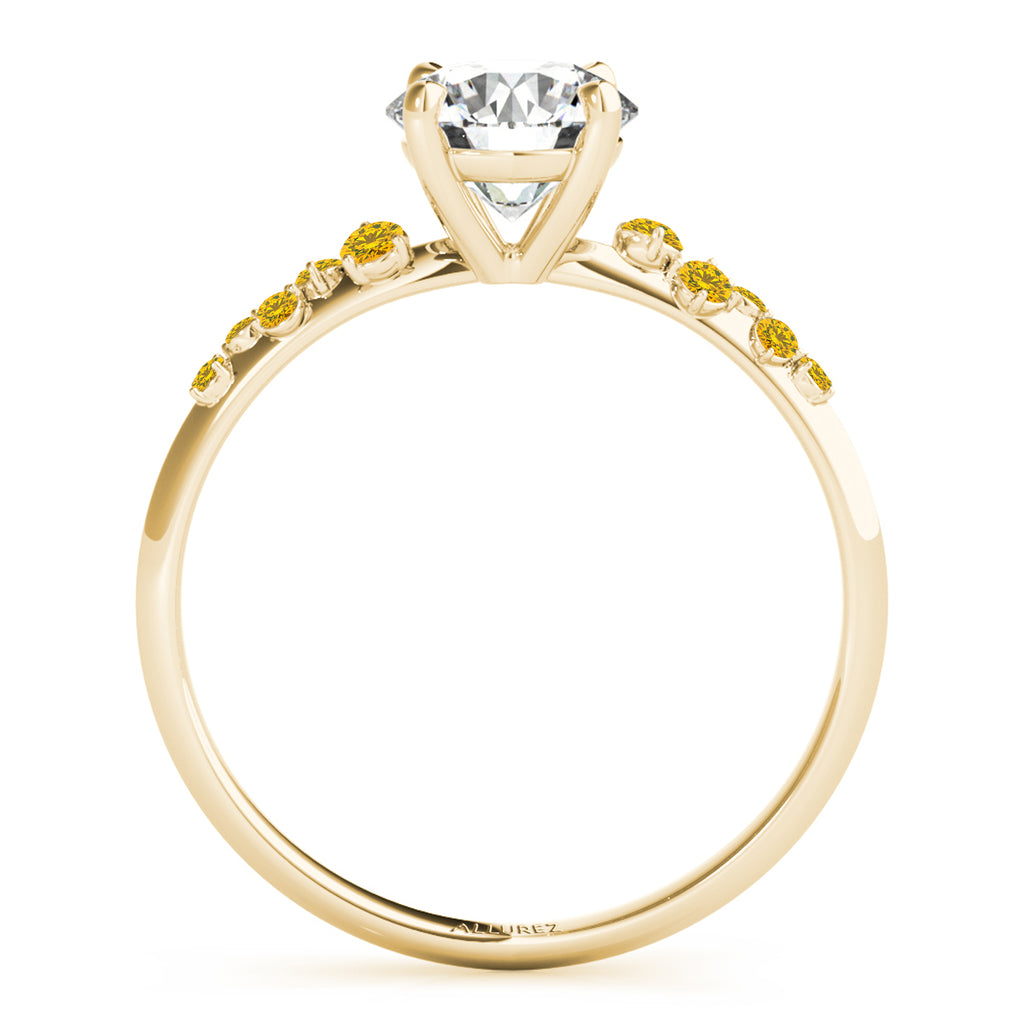 Scattered Yellow Sapphire Engagement Ring 14K Yellow Gold (0.13ct)