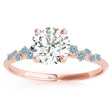 Scattered Aquamarine Engagement Ring 18K Rose Gold (0.13ct)