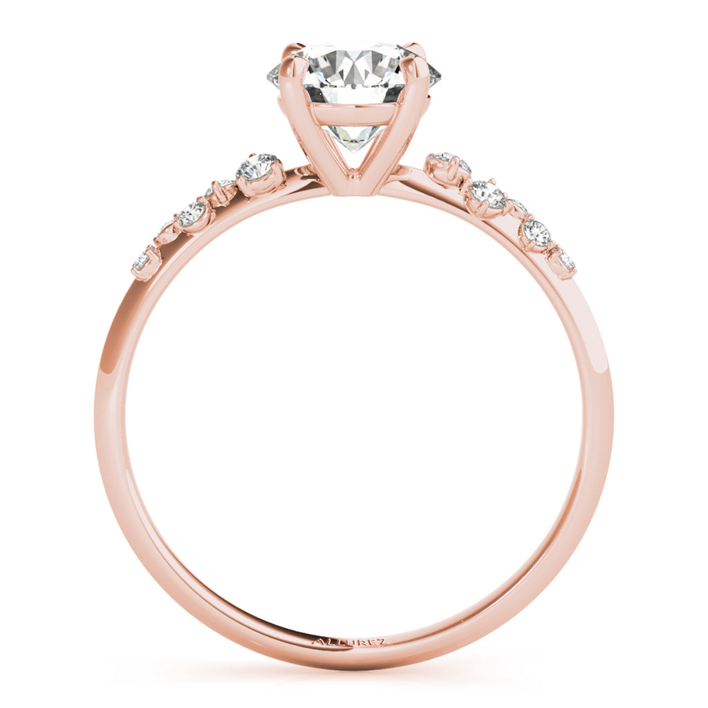 Lab Grown Diamond Scatter Engagement Ring 18K Rose Gold (0.13ct)