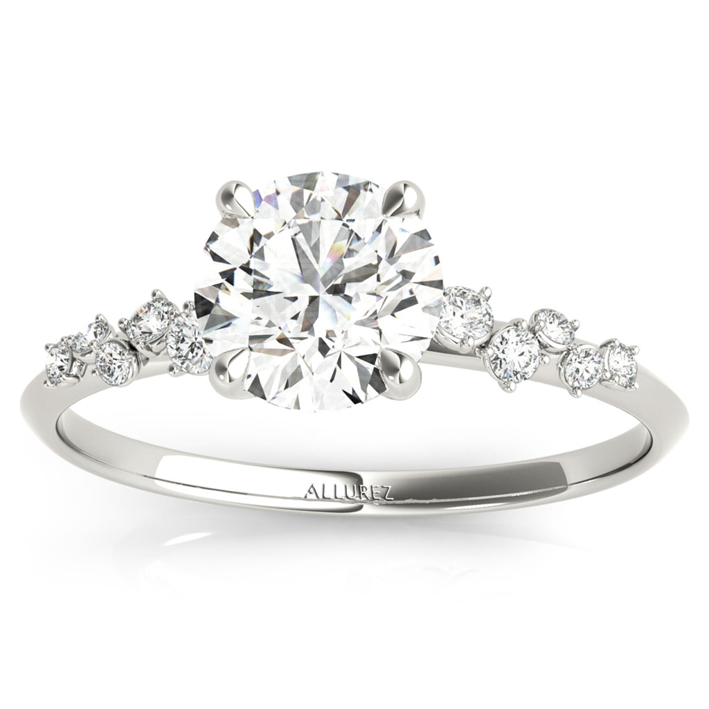 Diamond Scatter Engagement Ring 18K White Gold (0.13ct)