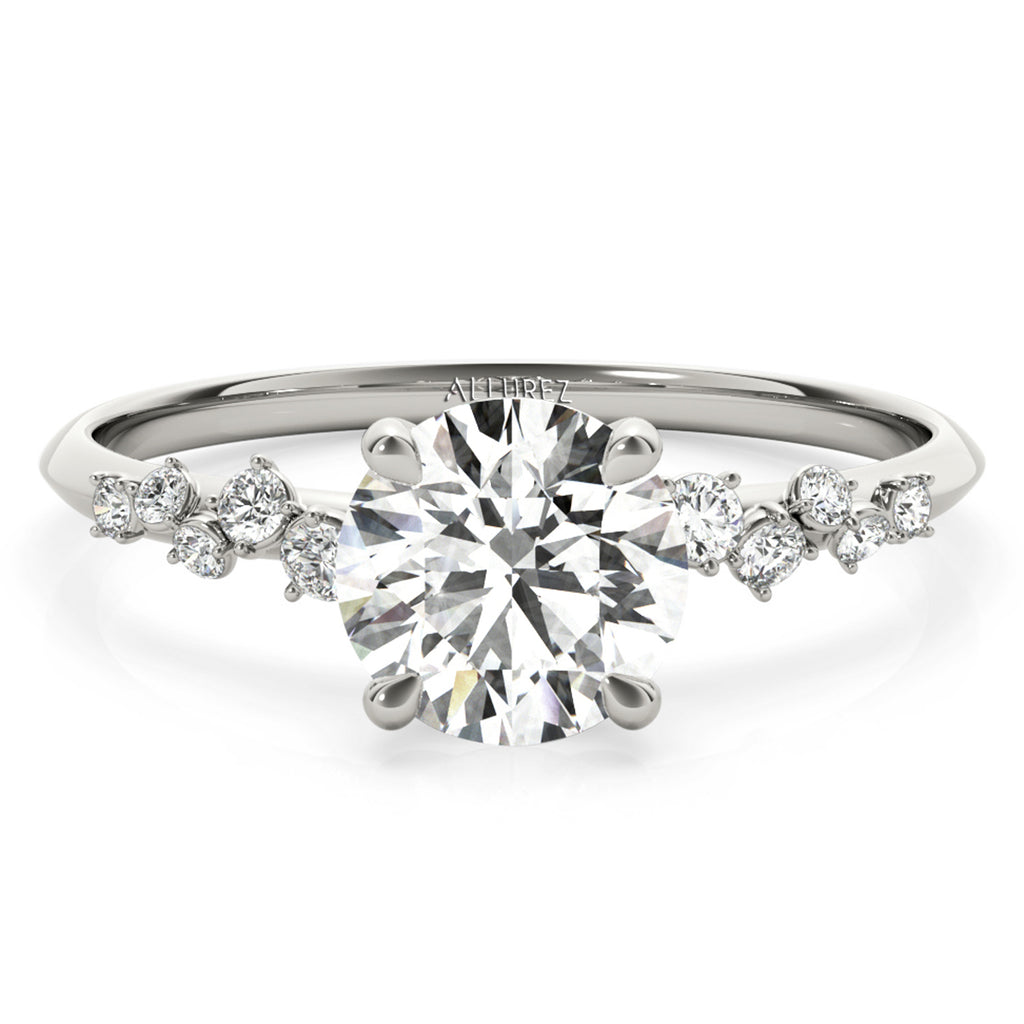 Diamond Scatter Engagement Ring 18K White Gold (0.13ct)