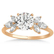Diamond Marquise Floral Engagement Ring 14k Rose Gold (0.50ct)