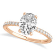 Oval Diamond Hidden Halo Engagement Ring 14k Rose Gold (1.50ct)