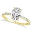 Oval Lab Diamond Hidden Halo Engagement Ring 14k Yellow Gold (1.00ct)