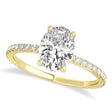 Oval Lab Diamond Hidden Halo Engagement Ring 18k Yellow Gold (2.50ct)