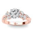 Lab Diamond with Marquise Leaf Engagement Ring 14K Rose Gold (0.38ct)