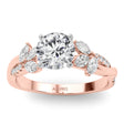 Diamond with Marquise Leaf Engagement Ring 18K Rose Gold (0.38ct)