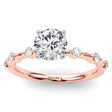 Diamond Accented Scalloped Engagement Ring 14K Rose Gold (0.20ct)