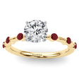 Ruby Scalloped Engagement Ring 18K Yellow Gold (0.20ct)