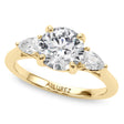 Round & Pear Lab Diamond Engagement Ring 18K Yellow Gold (2.60ct)