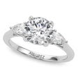 Round & Pear Lab Diamond Engagement Ring in Platinum (2.60ct)