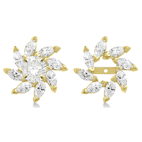 Marquise Earring Jackets in 14k Yellow Gold (1.60ct)