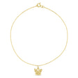 Butterfly Anklet Bracelet 14K Yellow Gold