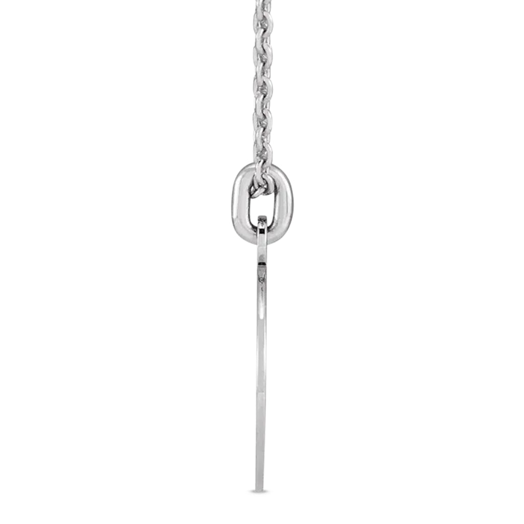 Compass Pendant Necklace Sterling Silver