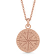 Compass Pendant Necklace 14K Rose Gold