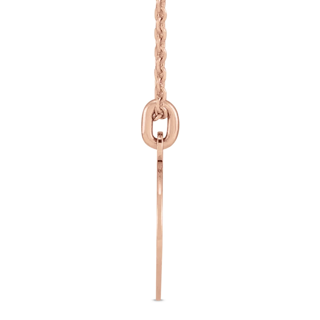 Compass Pendant Necklace 14K Rose Gold