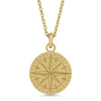 Compass Pendant Necklace 14K Yellow Gold