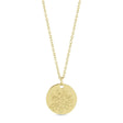 December Birth Flower Narcissus Disc Pendant Necklace Vermeil