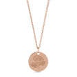 April Birth Flower Daisy Disc Pendant Necklace 14K Rose Gold