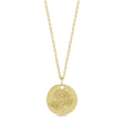 April Birth Flower Daisy Disc Pendant Necklace Vermeil