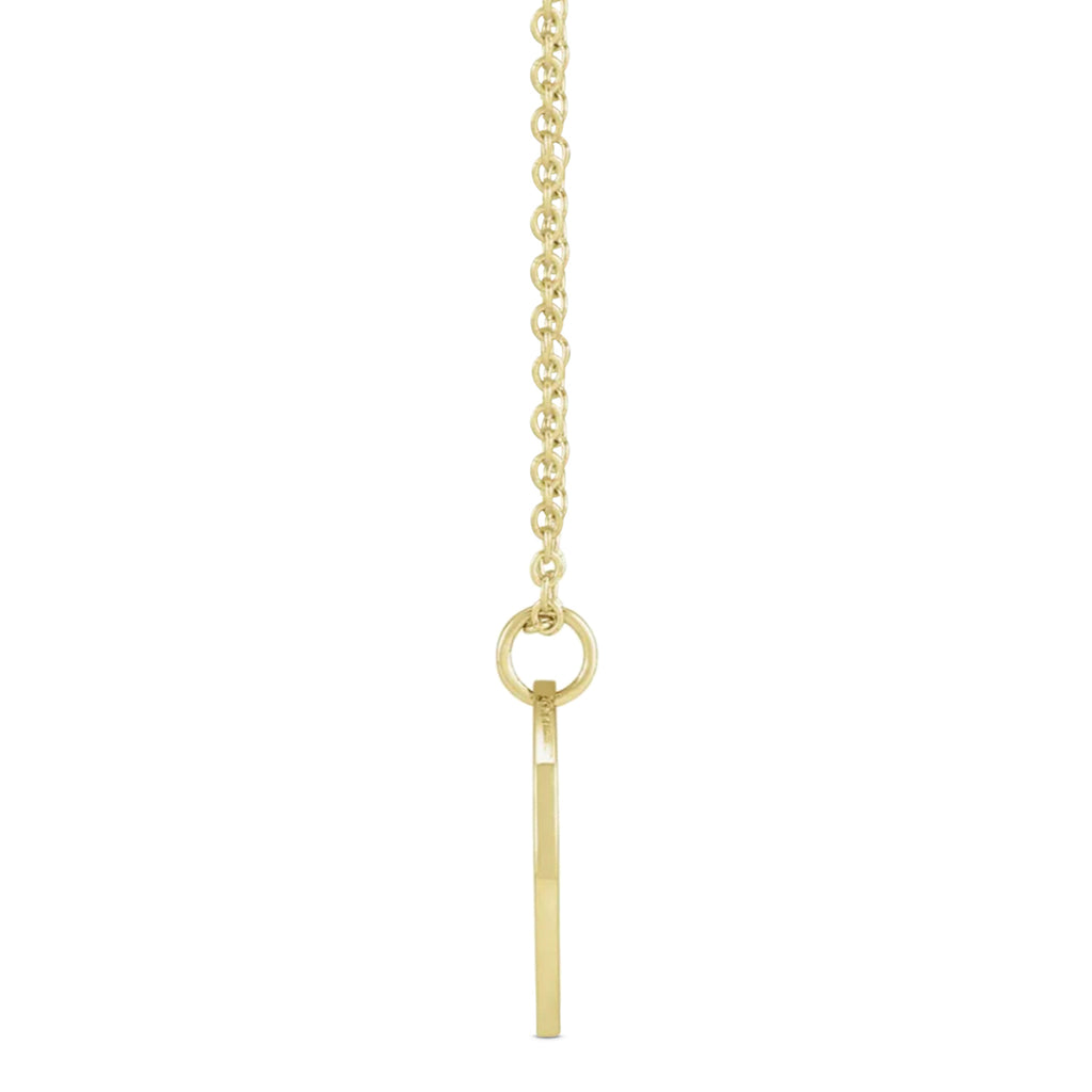 April Birth Flower Daisy Disc Pendant Necklace Vermeil